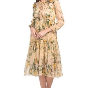 O.P.T. Anthropologie Selena Ruffle Floral Dress - NWT